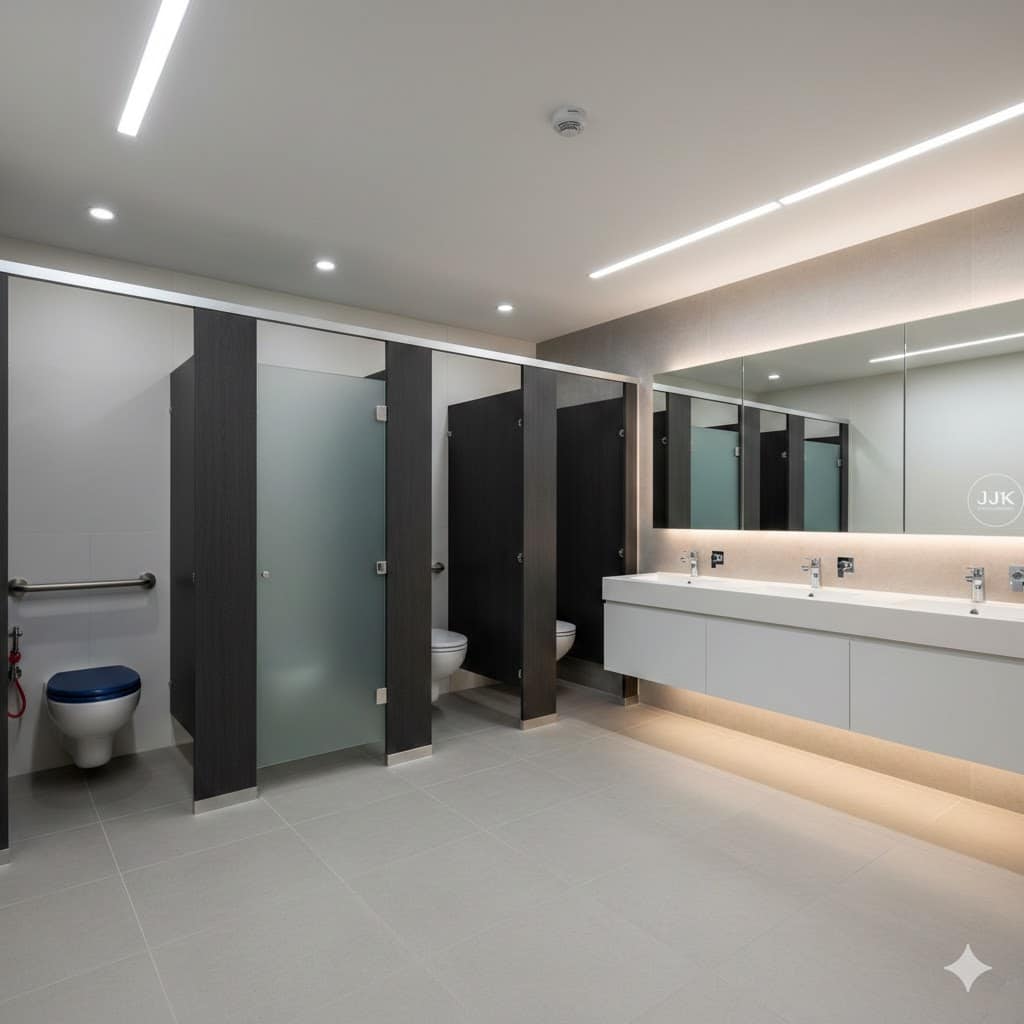 Modern commercial washroom installation in Muswell Hill